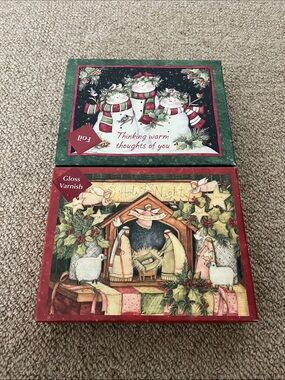 Lang Christmas Cards and Envelopes Mixed Box Set - Nativity and Snowmen